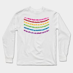 Rainbow with hearts valentine day upper Long Sleeve T-Shirt